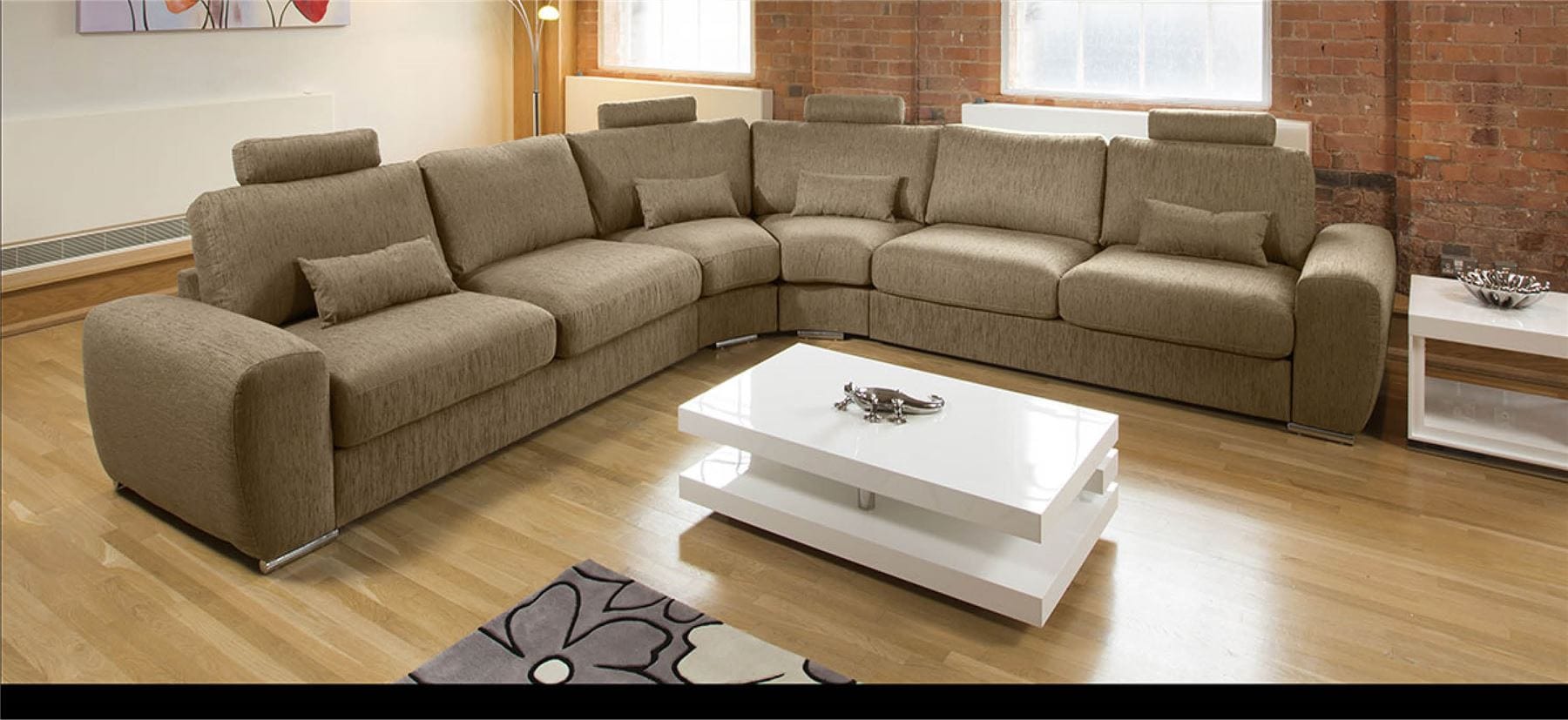 Premium Giant L Shape Corner Cinema Sofa 3.6x3.6mt Headrests Grande 20