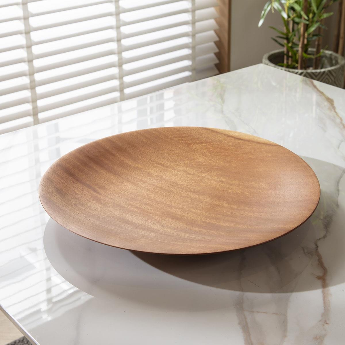 Premium Large Round Wooden Tray 40cm