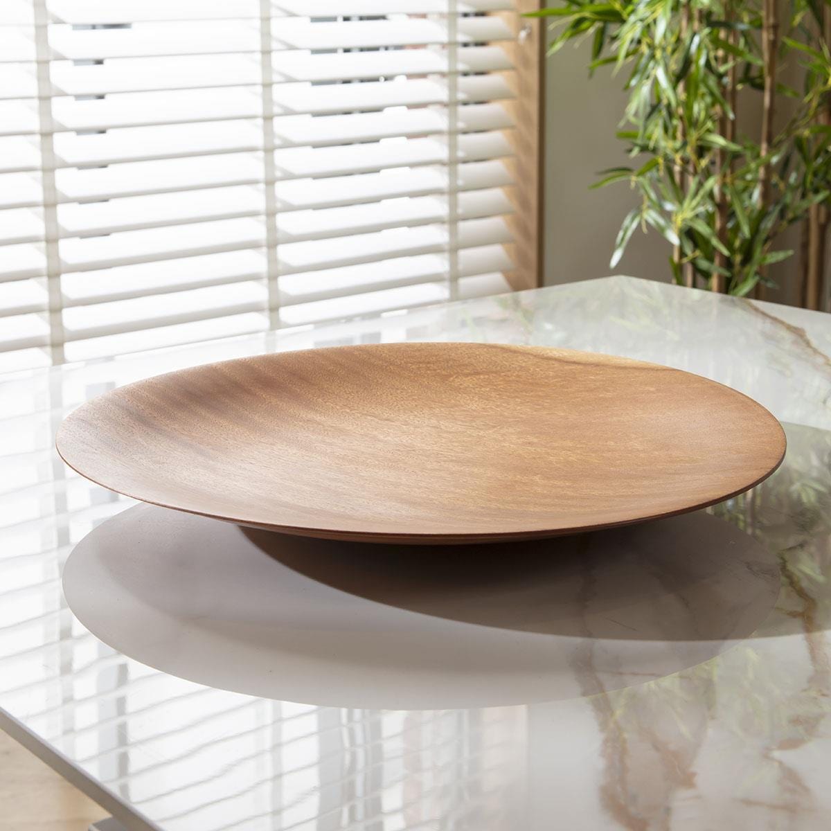 Premium Large Round Wooden Tray 40cm