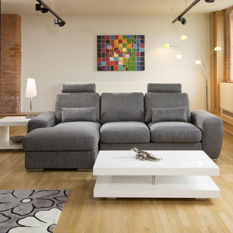 Qiuatropi Large Modern 3 Seater Sofa Couch with Chaise L Shape 38LH