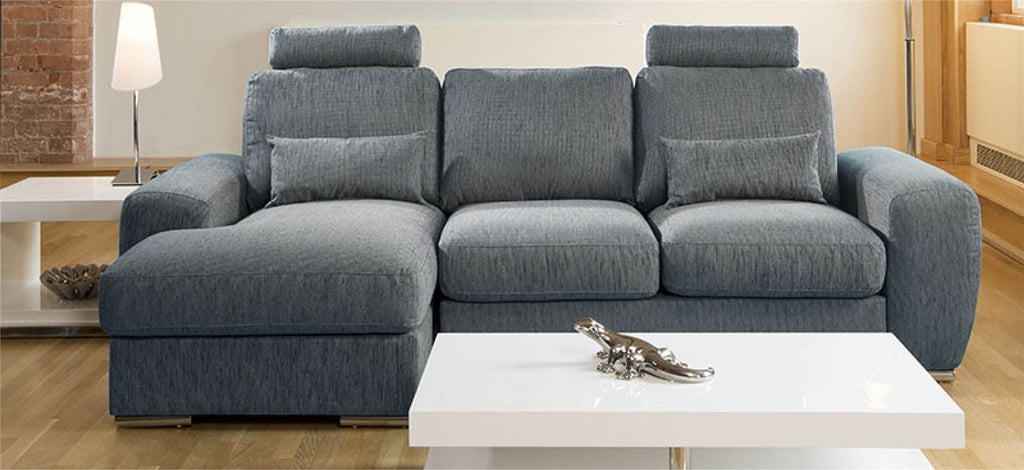 Qiuatropi Large Modern 3 Seater Sofa Couch with Chaise L Shape 38LH