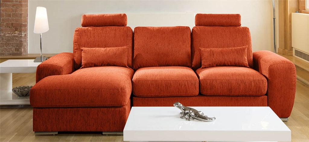 Qiuatropi Large Modern 3 Seater Sofa Couch with Chaise L Shape 38LH