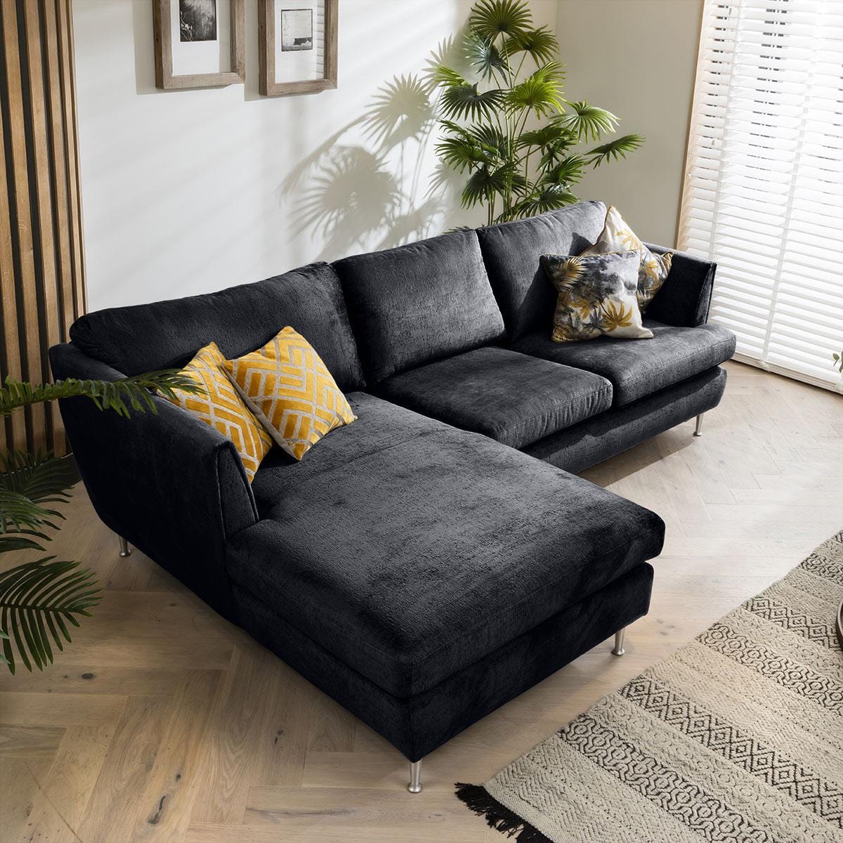 Quatropi 3 Seater Modular Sofa - Chaise Left End, Tessa 275x170cm