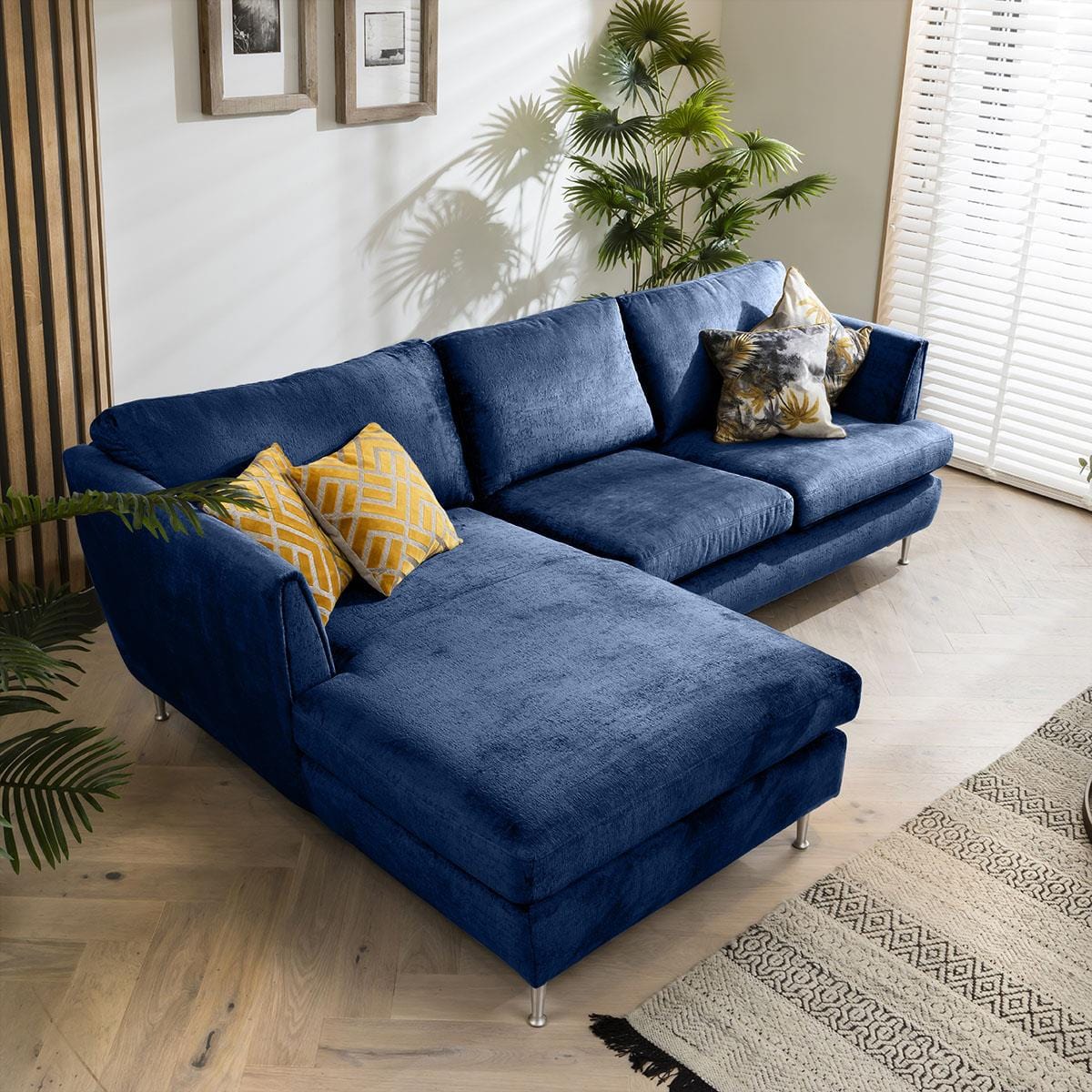 Quatropi 3 Seater Modular Sofa - Chaise Left End, Tessa 275x170cm