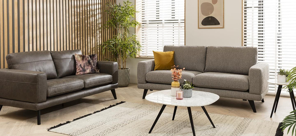 Quatropi 3 Seater Scandi Sofa - Modern Fabric Sofa - Choose Your Fabric - 208cm