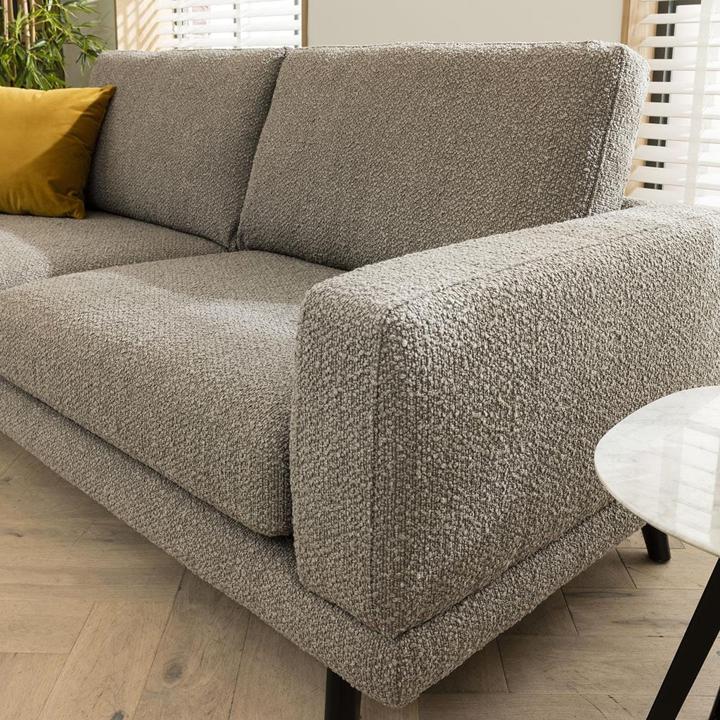 Quatropi 3 Seater Scandi Sofa - Modern Fabric Sofa - Choose Your Fabric - 208cm