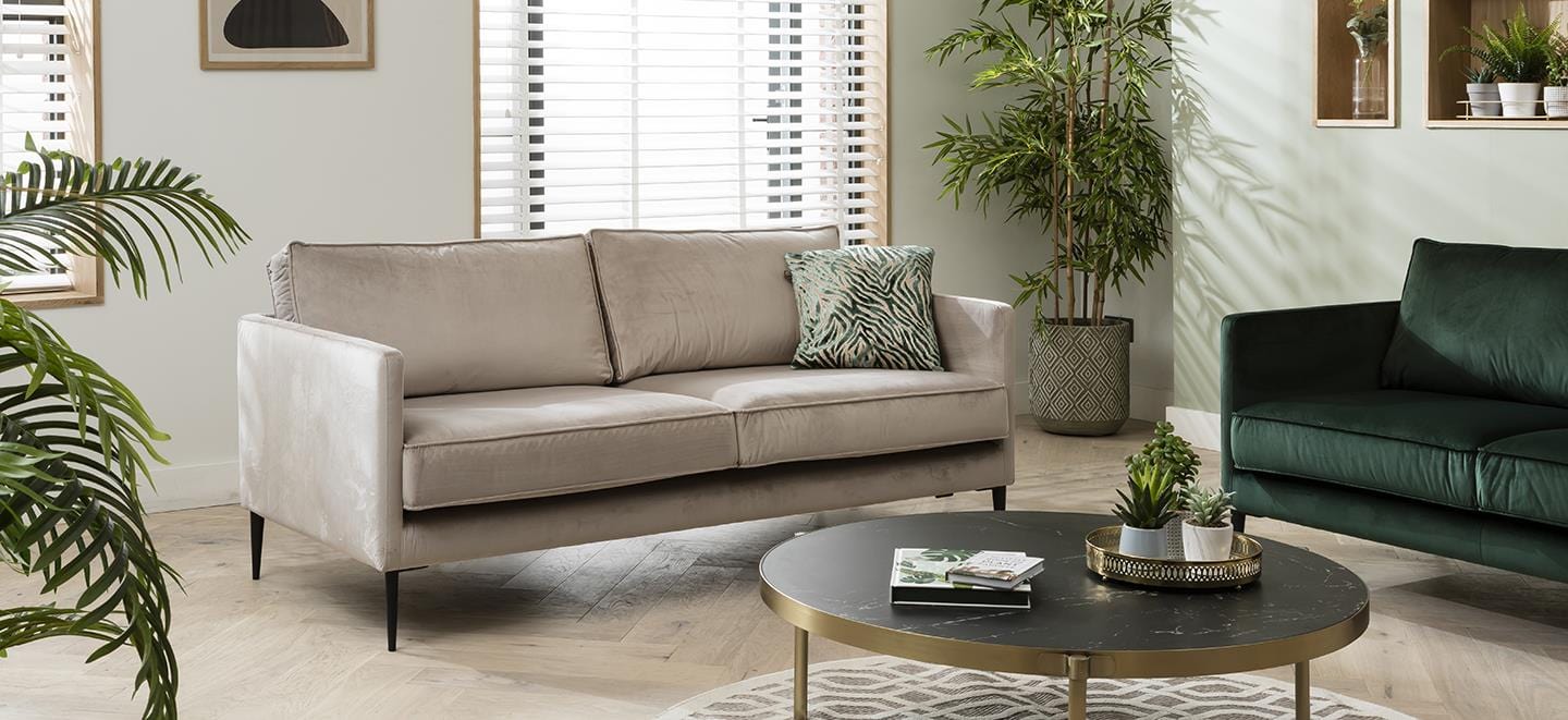 Quatropi 3 Seater Sofa - Upholstered Modern Design - Choose Your Fabric - 180cm