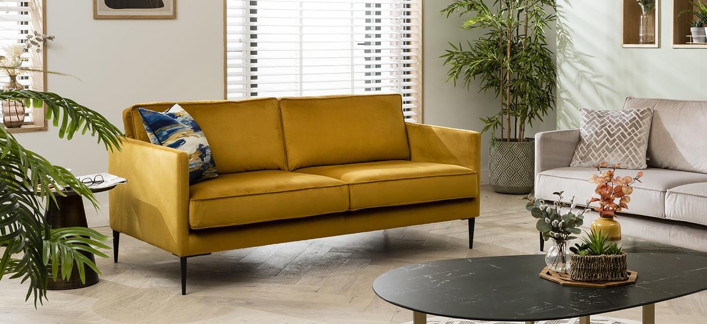 Quatropi 3 Seater Sofa - Upholstered Modern Design - Choose Your Fabric - 180cm