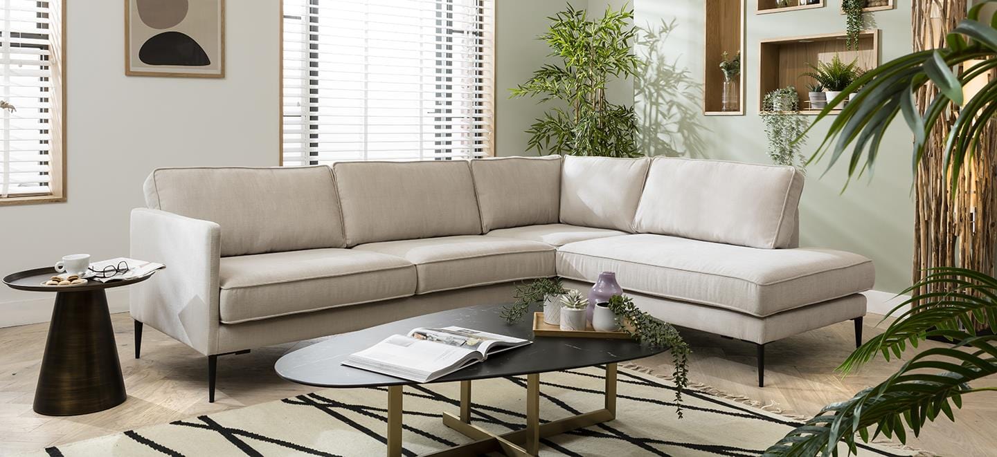 Quatropi 4 Seater Corner Sofa - Modern L-Shape Design - Choose Your Fabric - 256x200cm