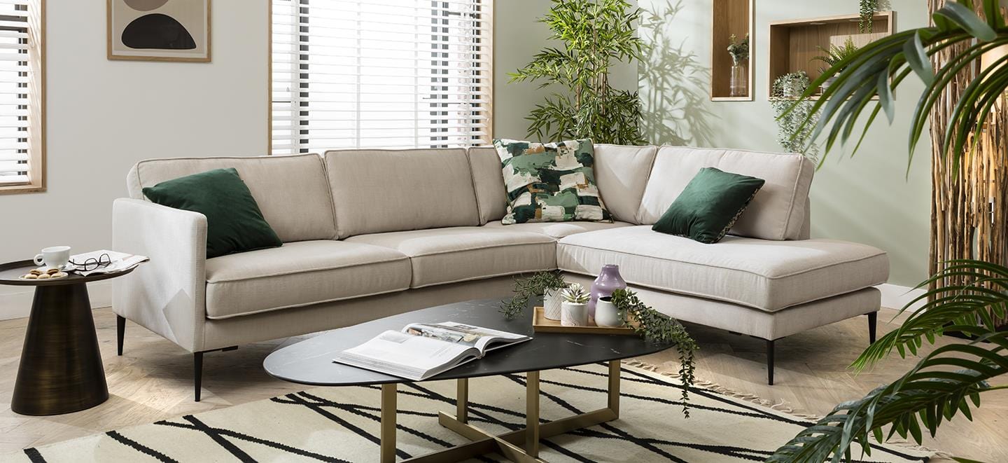 Quatropi 4 Seater Corner Sofa - Modern L-Shape Design - Choose Your Fabric - 256x200cm