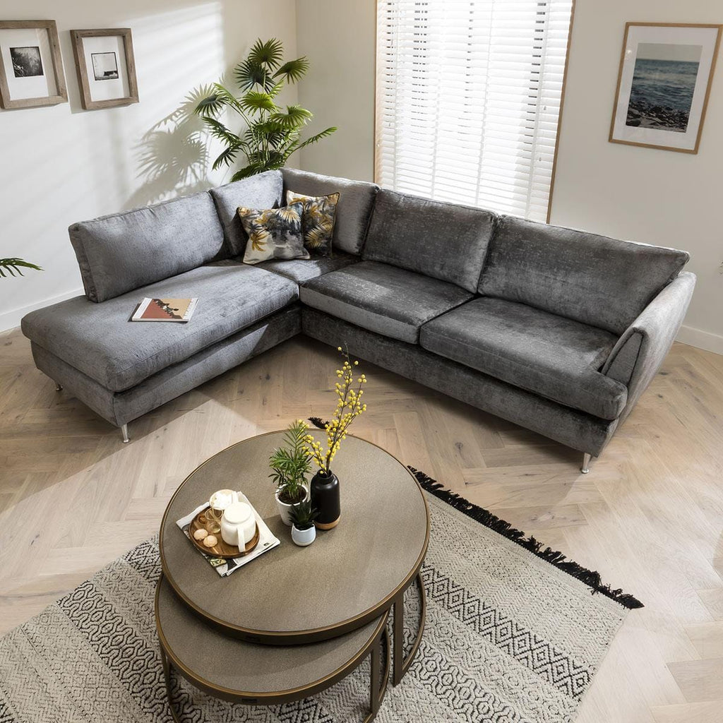 Quatropi 4 Seater Modular Corner Sofa - Left Hand L-Shape, Tessa 294x225cm