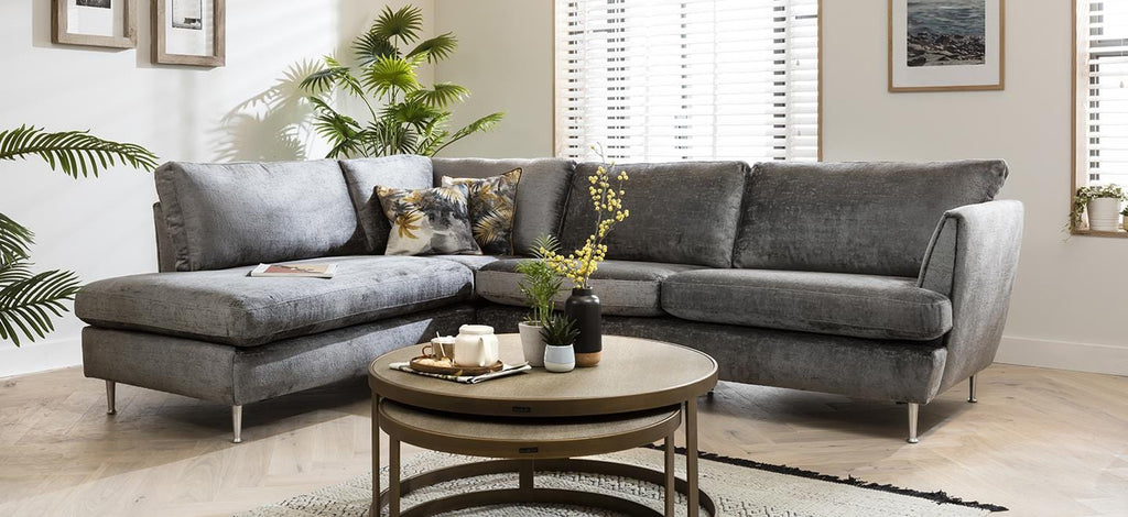 Quatropi 4 Seater Modular Corner Sofa - Left Hand L-Shape, Tessa 294x225cm