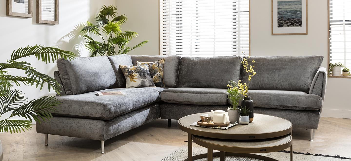 Quatropi 4 Seater Modular Corner Sofa - Left Hand L-Shape, Tessa 294x225cm