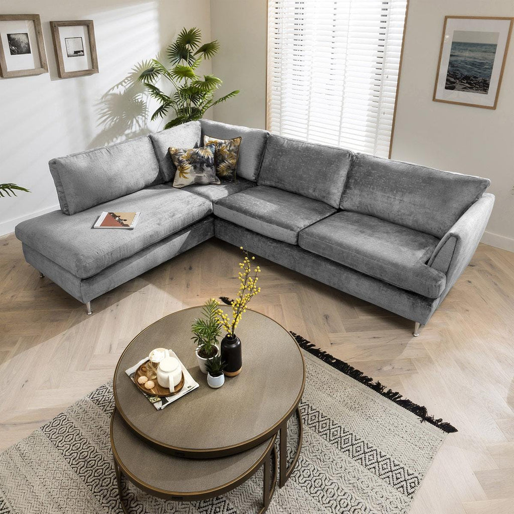 Quatropi 4 Seater Modular Corner Sofa - Left Hand L-Shape, Tessa 294x225cm