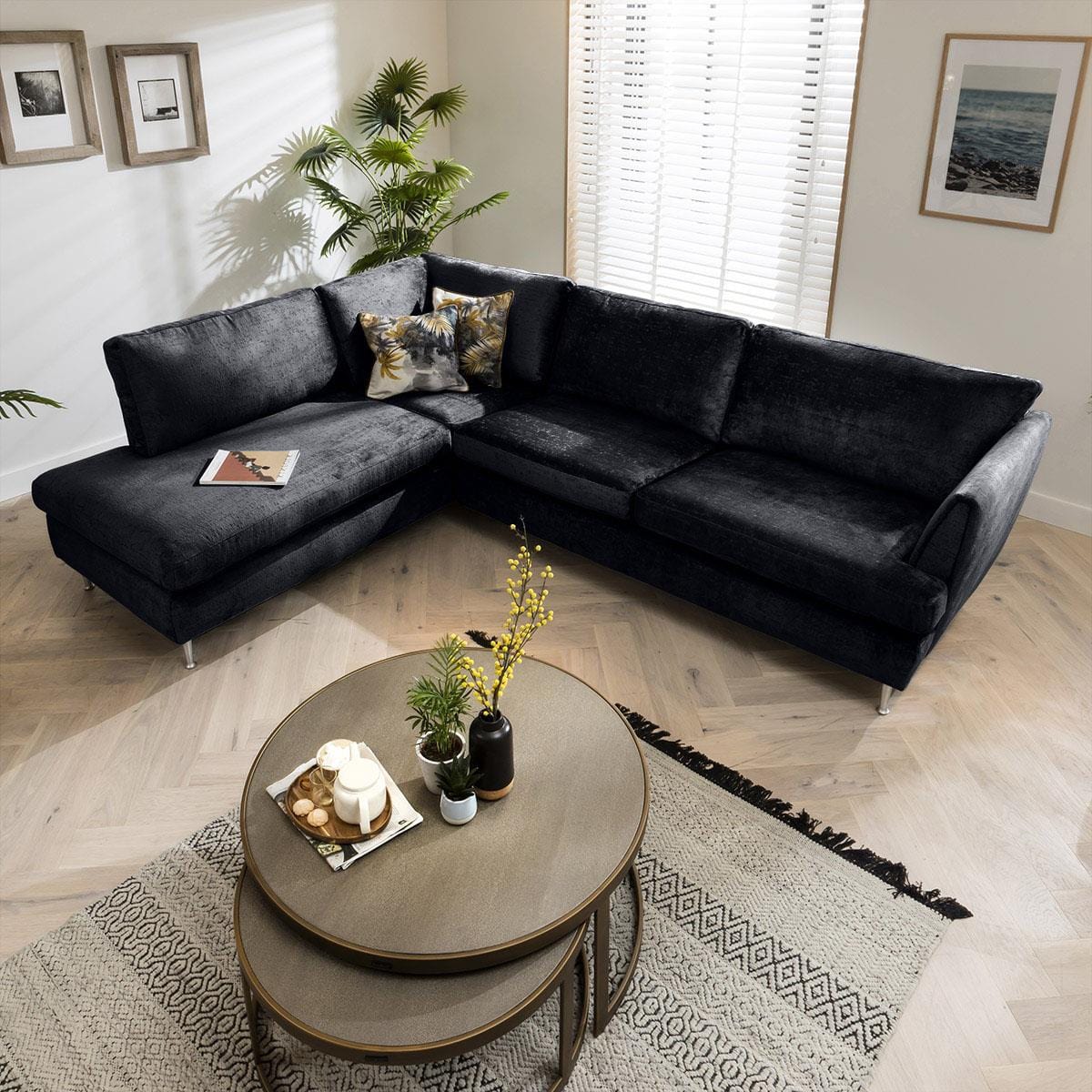 Quatropi 4 Seater Modular Corner Sofa - Left Hand L-Shape, Tessa 294x225cm