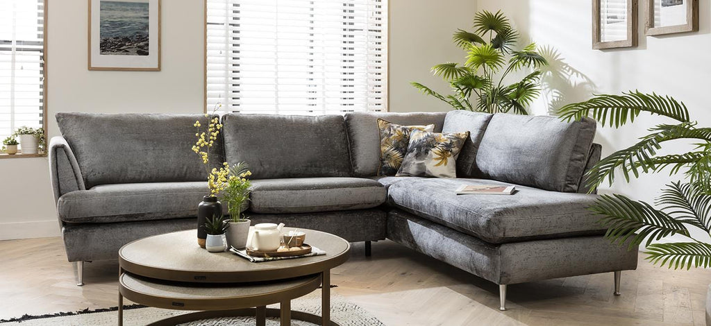 Quatropi 4 Seater Modular Corner Sofa - Right Hand L-Shape, Tessa 294x225cm