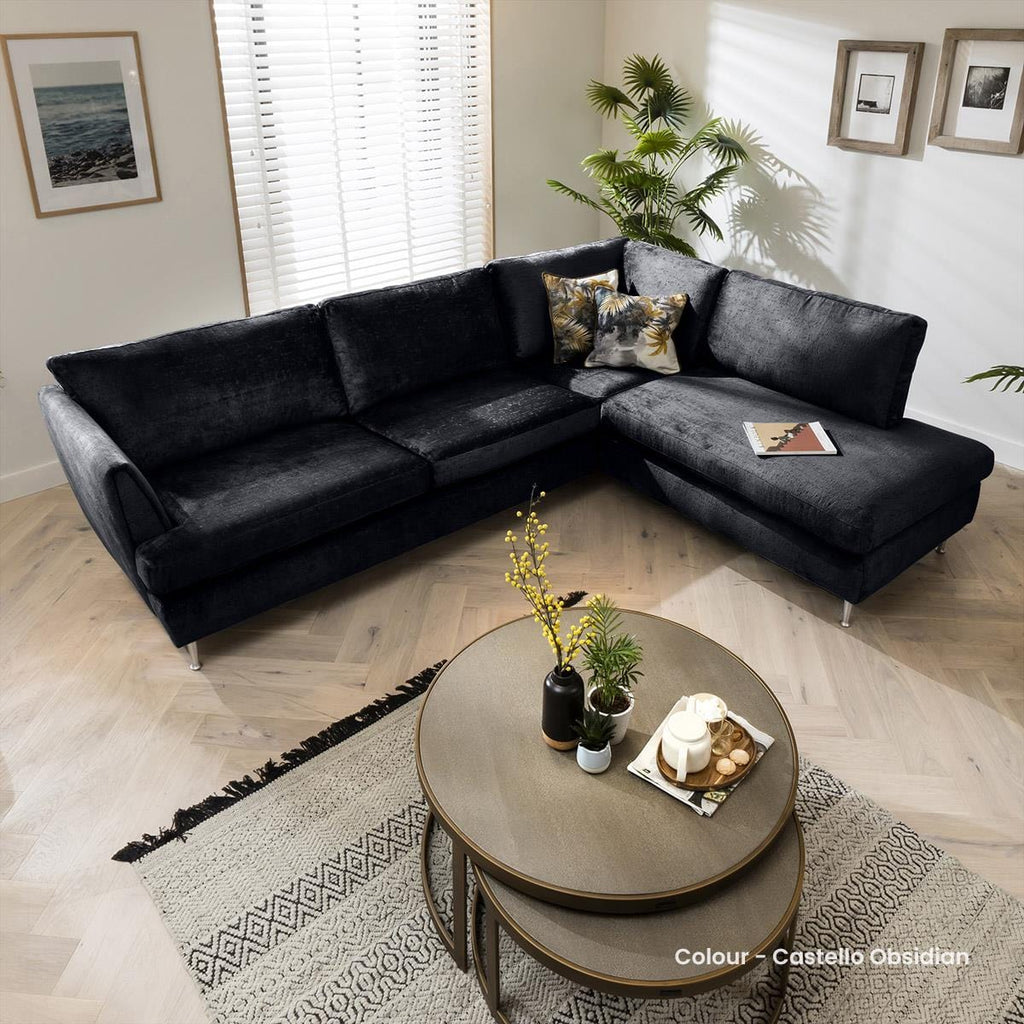 Quatropi 4 Seater Modular Corner Sofa - Right Hand L-Shape, Tessa 294x225cm