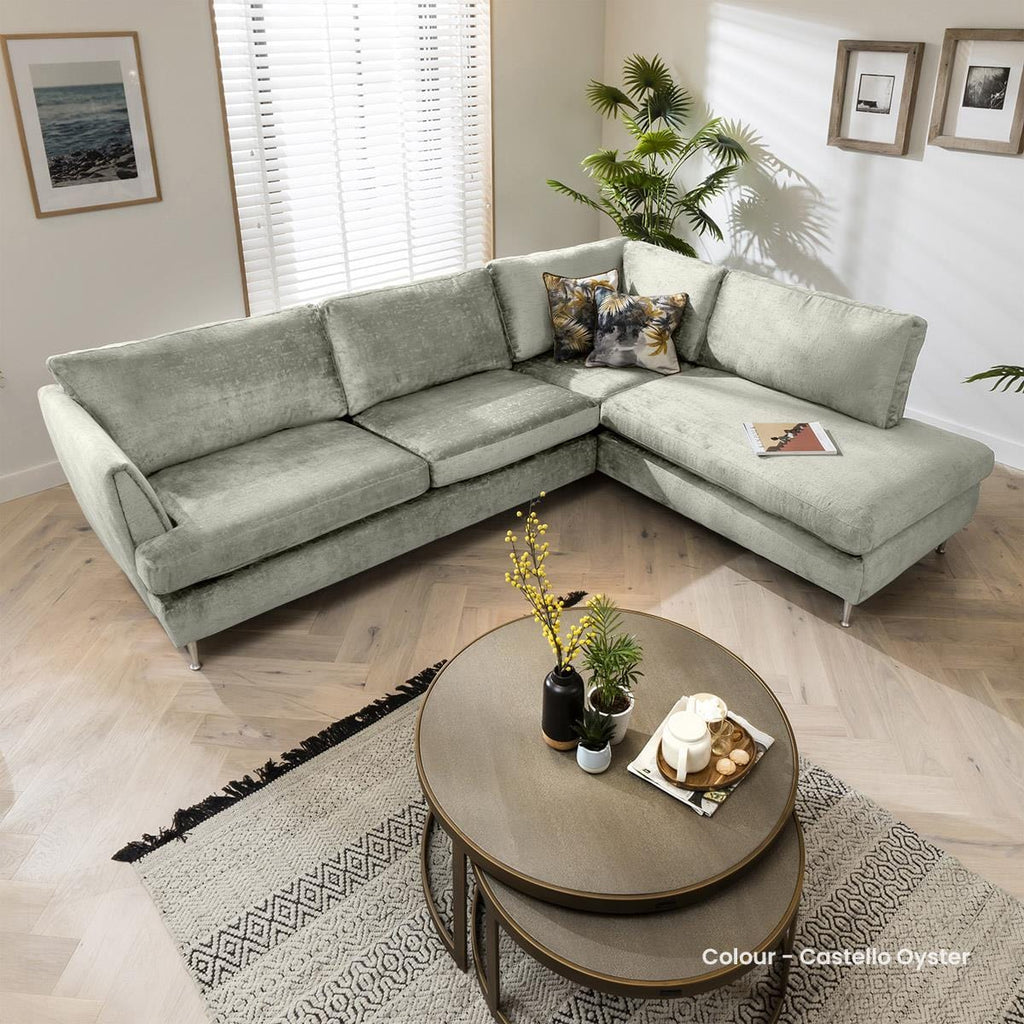 Quatropi 4 Seater Modular Corner Sofa - Right Hand L-Shape, Tessa 294x225cm