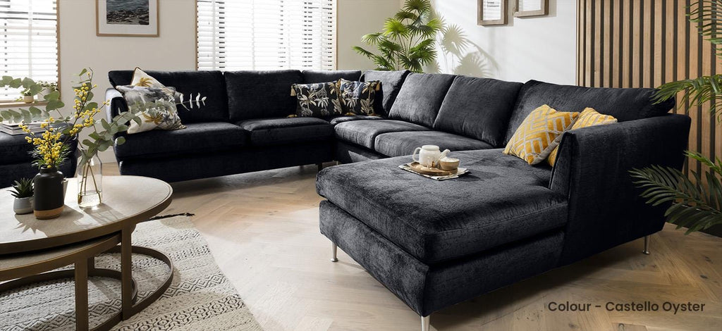 Quatropi 5 Seater Modular Corner Sofa - Left Hand Chaise End, Tessa 350x260cm