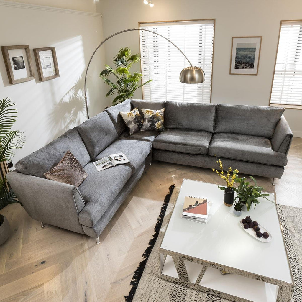 Quatropi 5 Seater Modular Corner Sofa - Left Hand L-Shape, Tessa 290x260cm