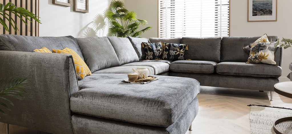 Quatropi 5 Seater Modular Corner Sofa - Right Hand Chaise End, Tessa 350x260cm