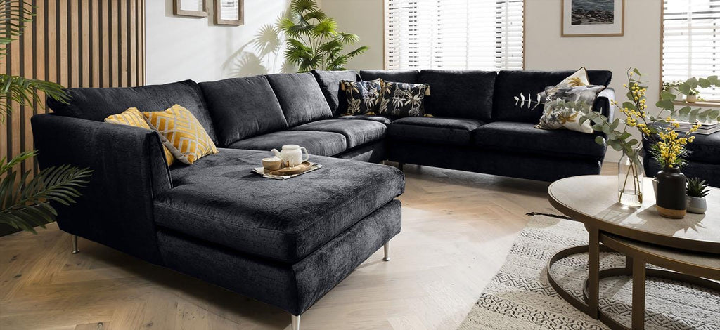 Quatropi 5 Seater Modular Corner Sofa - Right Hand Chaise End, Tessa 350x260cm
