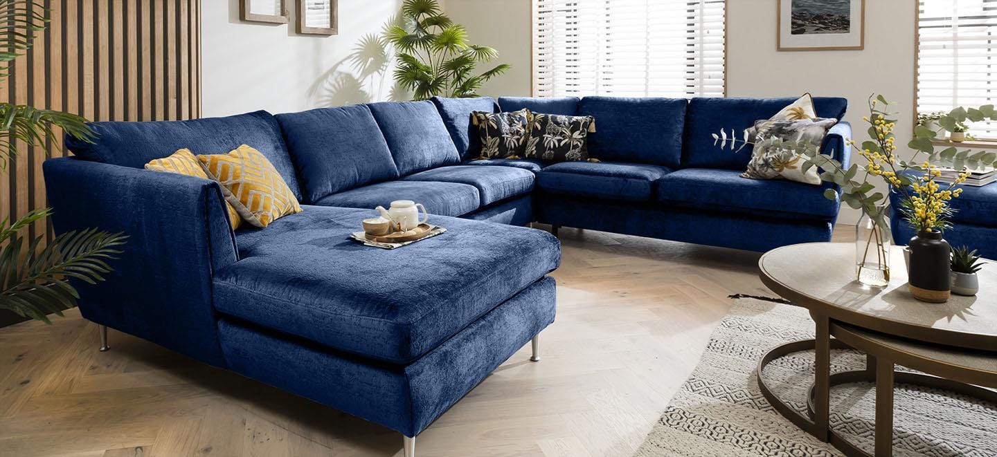 Quatropi 5 Seater Modular Corner Sofa - Right Hand Chaise End, Tessa 350x260cm