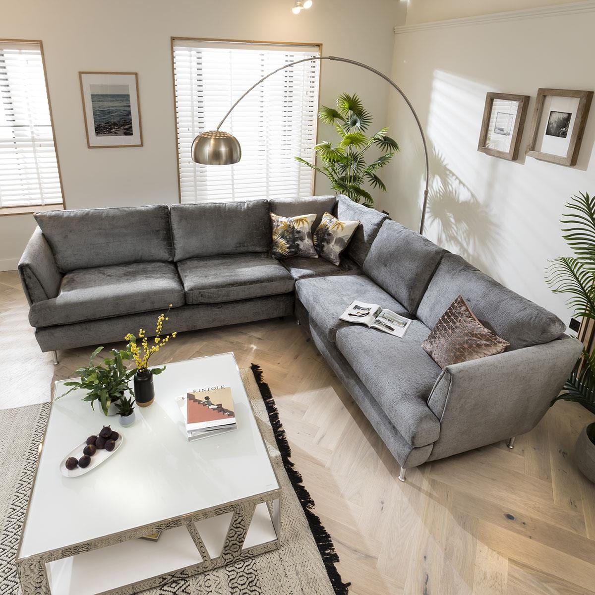 Quatropi 5 Seater Modular Corner Sofa - Right Hand L-Shape, Tessa 290x260cm