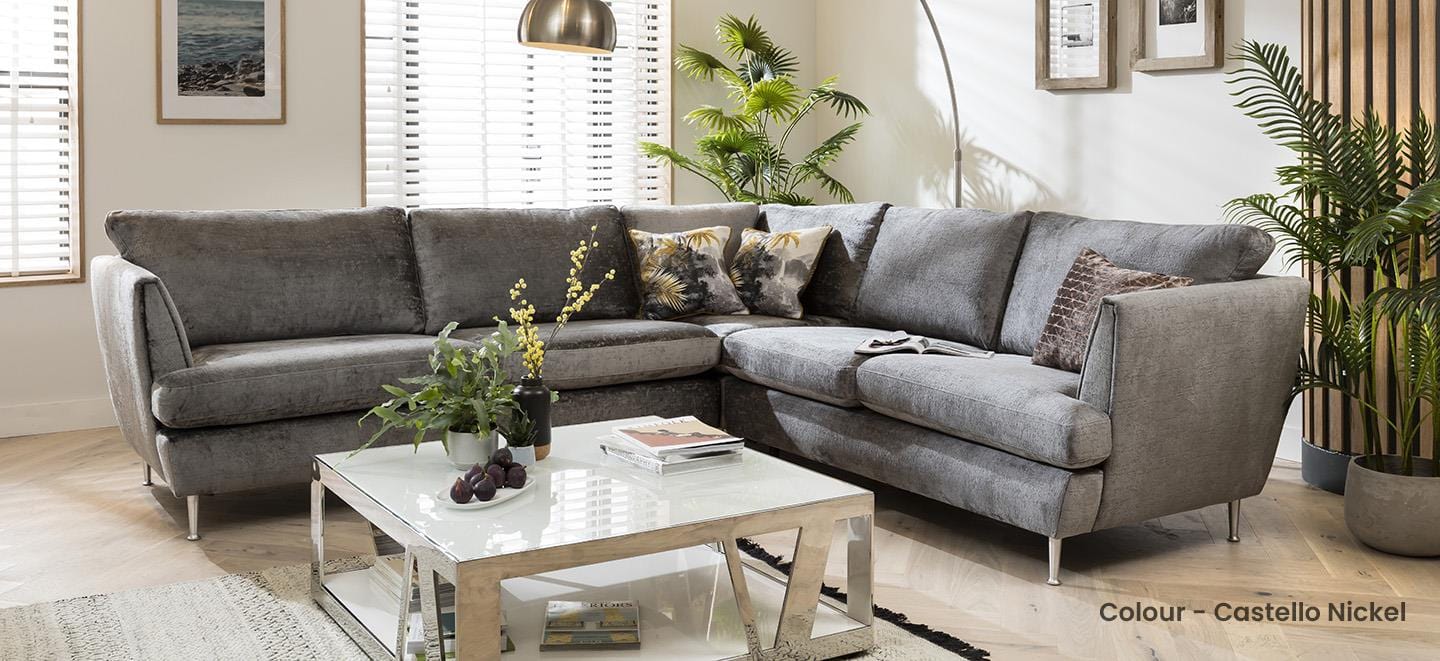 Quatropi 5 Seater Modular Corner Sofa - Right Hand L-Shape, Tessa 290x260cm