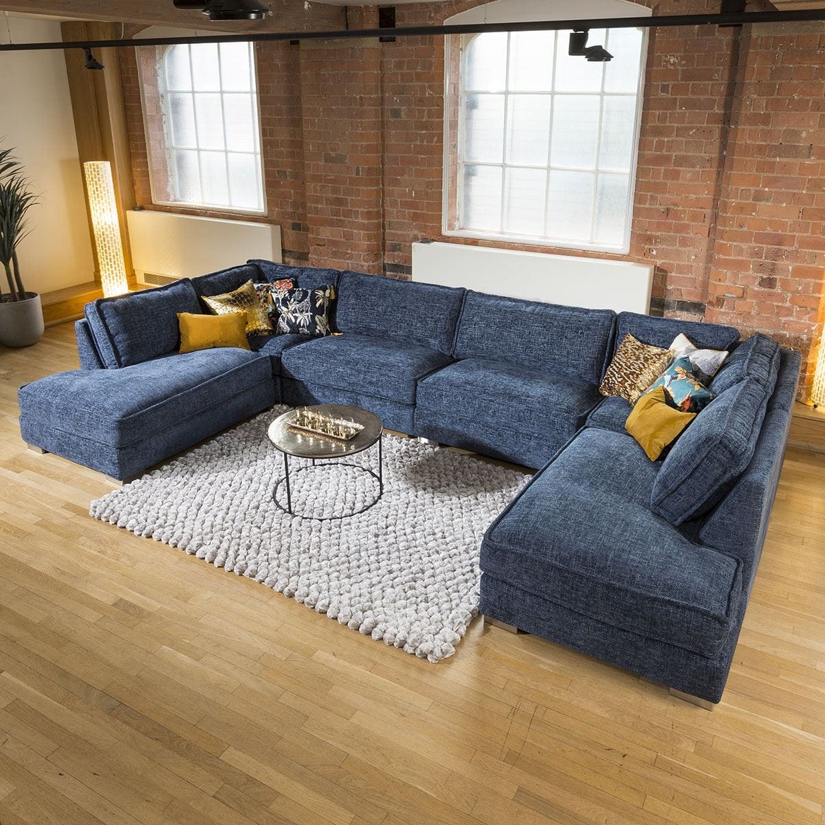 Quatropi 7 Seater U Shape Cinema Sofa Many Colours & Fabrics Lexci 9