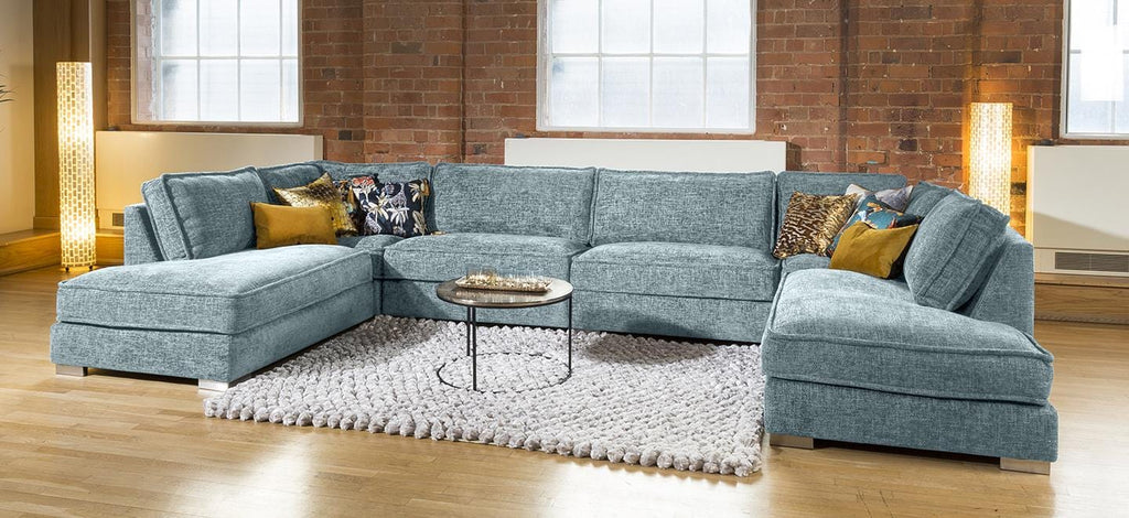 Quatropi 7 Seater U Shape Cinema Sofa Many Colours & Fabrics Lexci 9