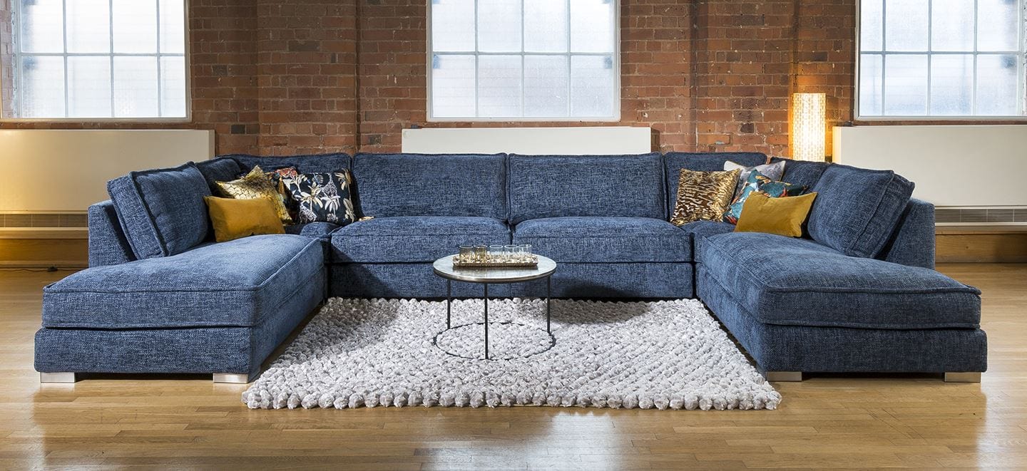 Quatropi 7 Seater U Shape Cinema Sofa Many Colours & Fabrics Lexci 9