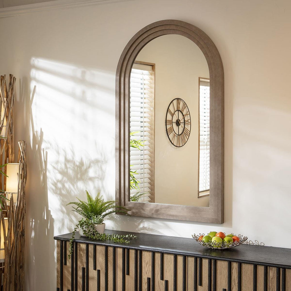 Quatropi Accessories Large Arch Shape Mirror Grey 80x132cm