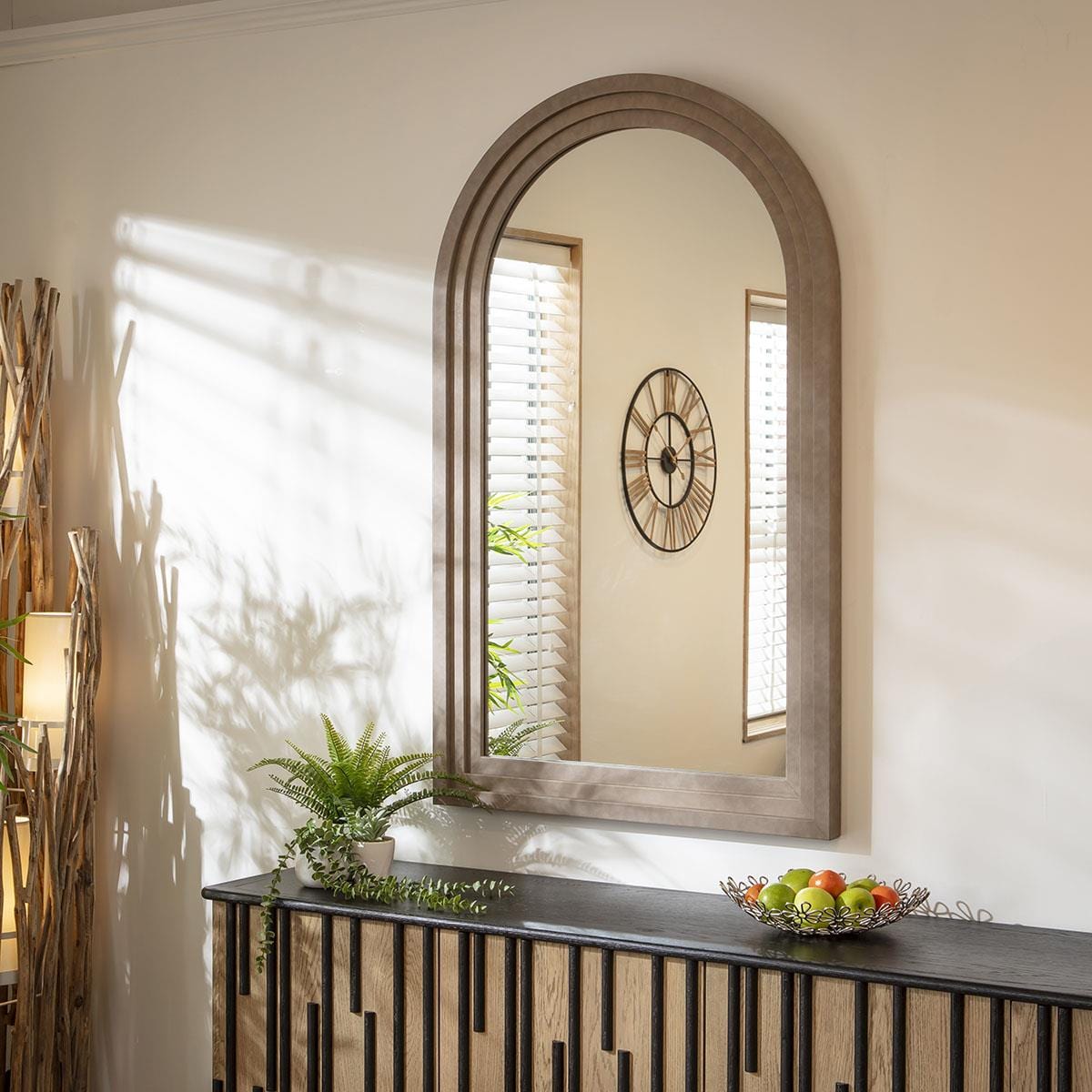 Quatropi Accessories Large Arch Shape Mirror Grey 80x132cm