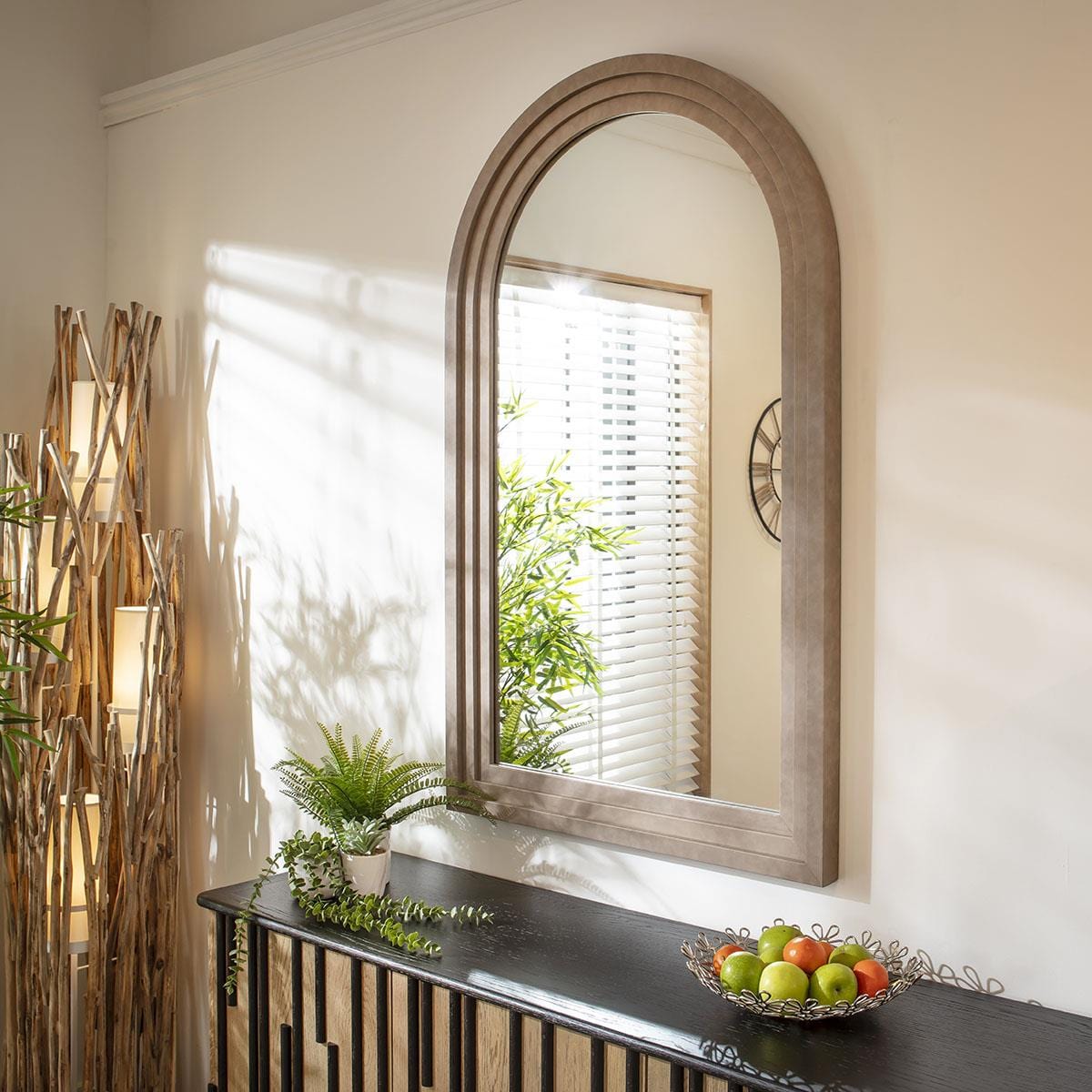 Quatropi Accessories Large Arch Shape Mirror Grey 80x132cm