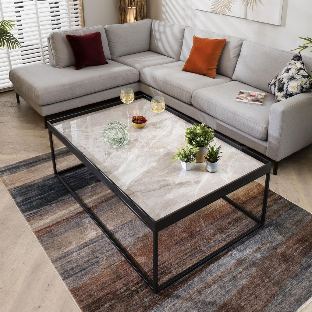 Lena Luxury Ceramic Coffee Table Grey