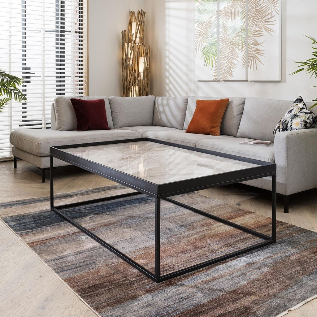 Lena Luxury Ceramic Coffee Table Grey