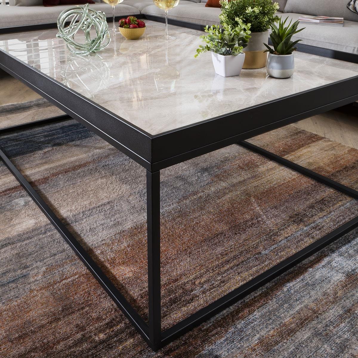 Lena Luxury Ceramic Coffee Table Grey