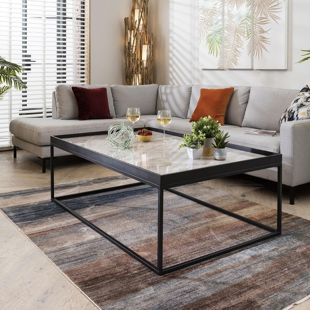 Lena Luxury Ceramic Coffee Table Grey