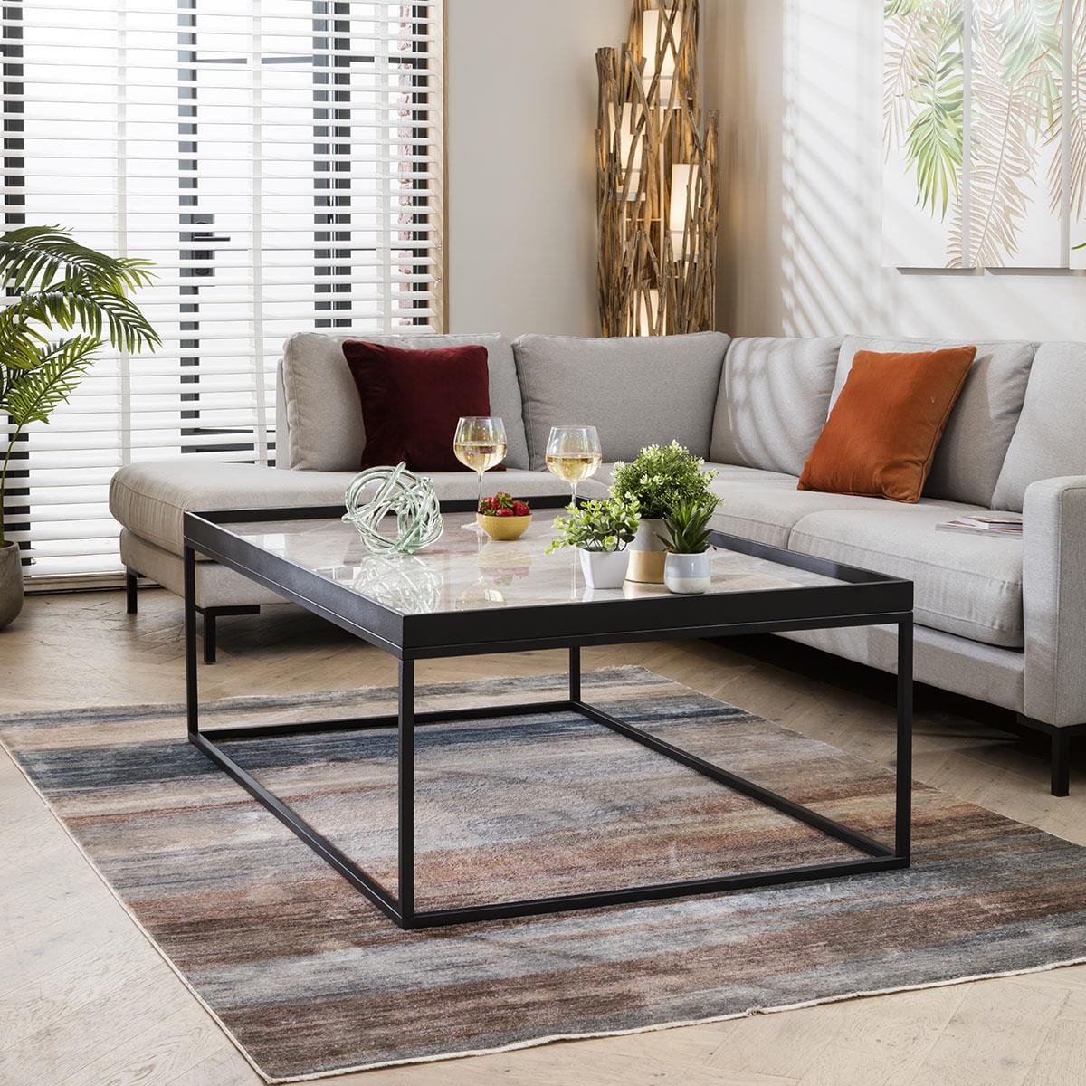 Lena Luxury Ceramic Coffee Table Grey