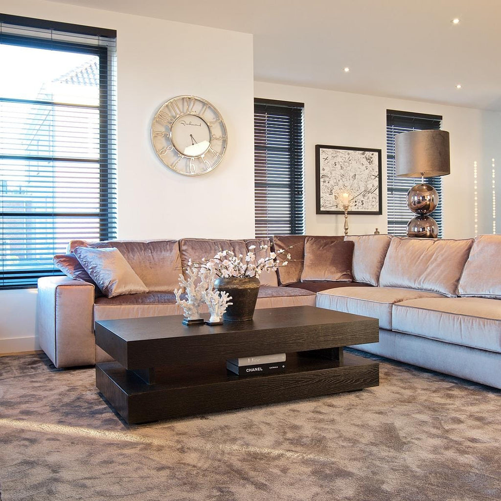 Quatropi Coffee Table Black Oak LIving Room Lounge 1500 x 800mm