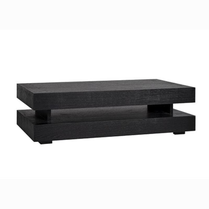 Quatropi Coffee Table Black Oak LIving Room Lounge 1500 x 800mm