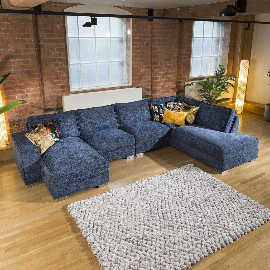 Quatropi Designer Cinema U Shape Sofa Many Colours & Fabrics Lexci 15R