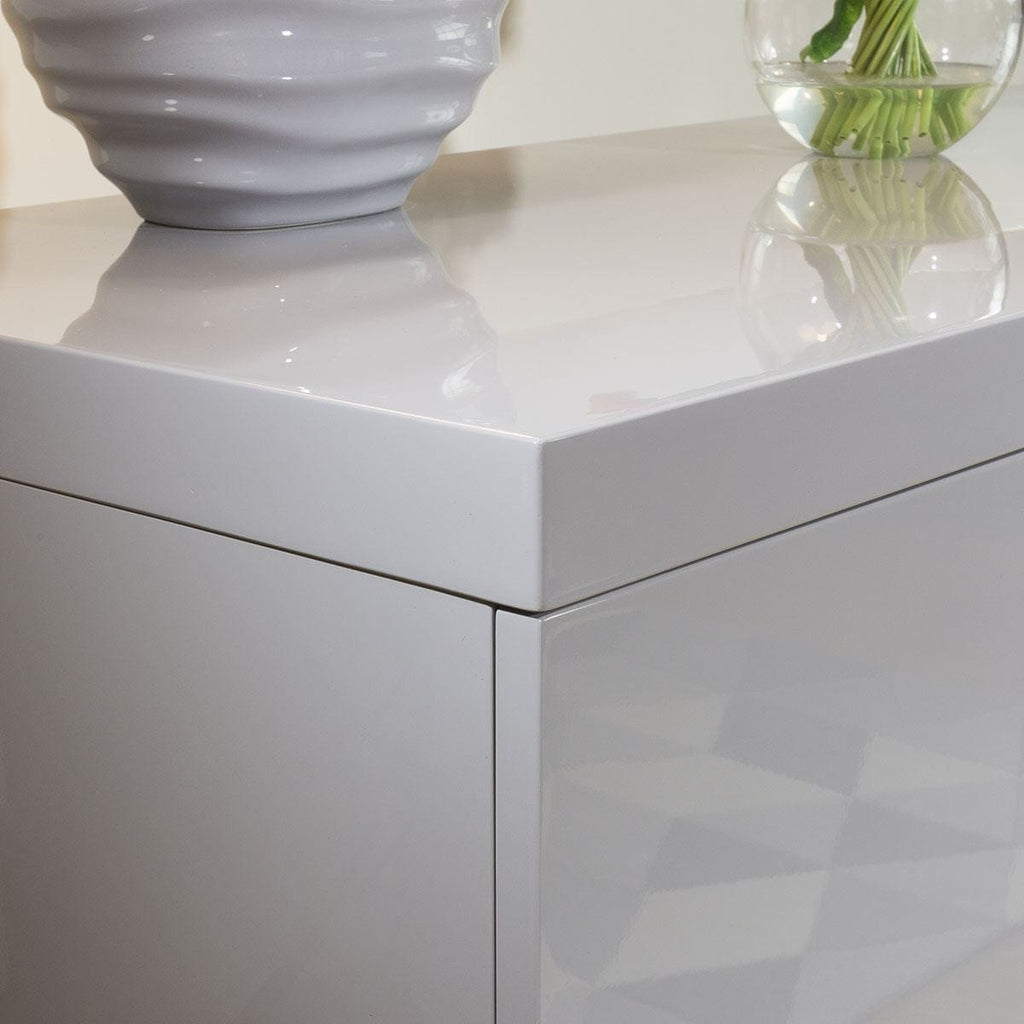 Quatropi Designer Darcy TV Stand / Cabinet Unit 1.6mtr Grey Gloss