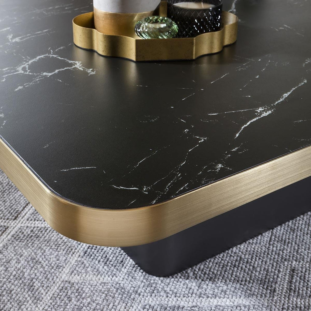 Tesoro Luxury Square Side Table Black