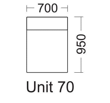 Quatropi Gala Range 0.7m Modular Sofa Settee Add on Middle Section 70