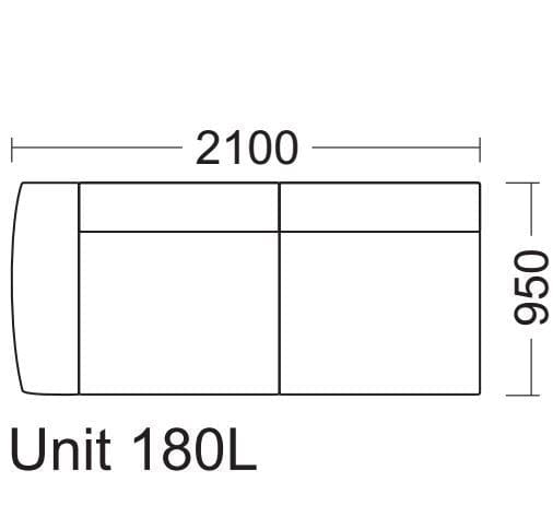 Quatropi Gala Range 180L Modular Sofa Settee 3 Seater Armed Section