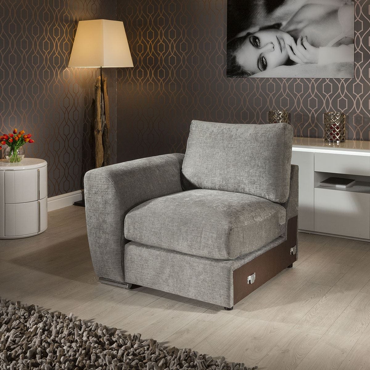 Quatropi Gala Range 70L Modular Sofa Settee Add on End Armed Section