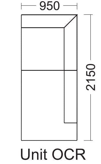 Quatropi Gala Range Modular Sofa Settee Add on Open Corner R Section