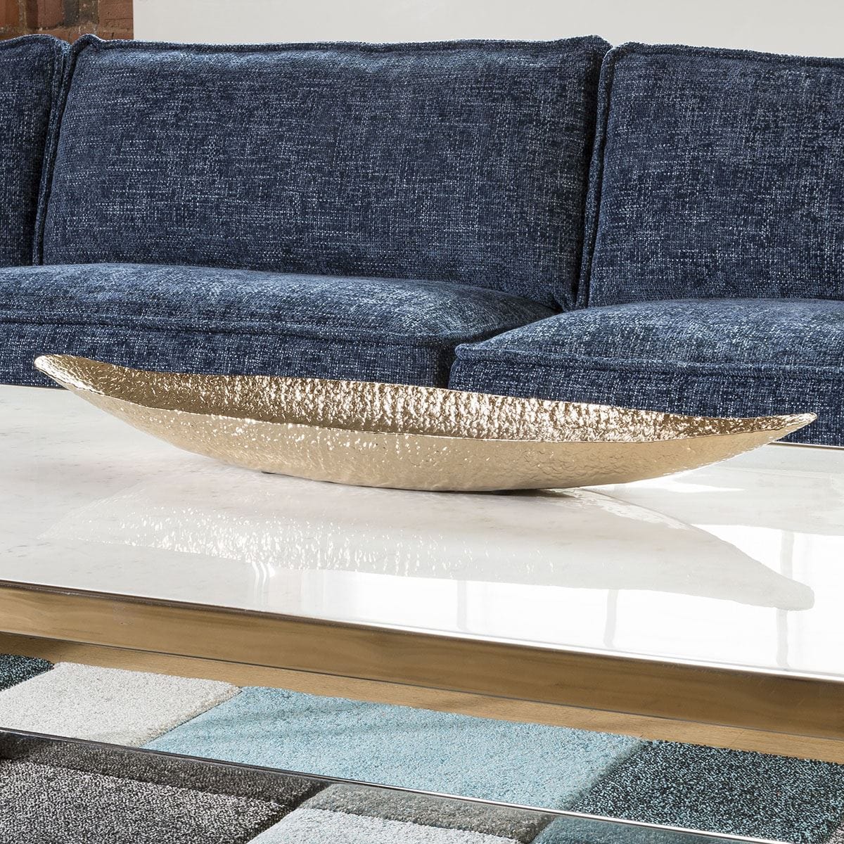 Quatropi Gorgeous Elegant Platinum Coloured Long Fruit Platter Silver